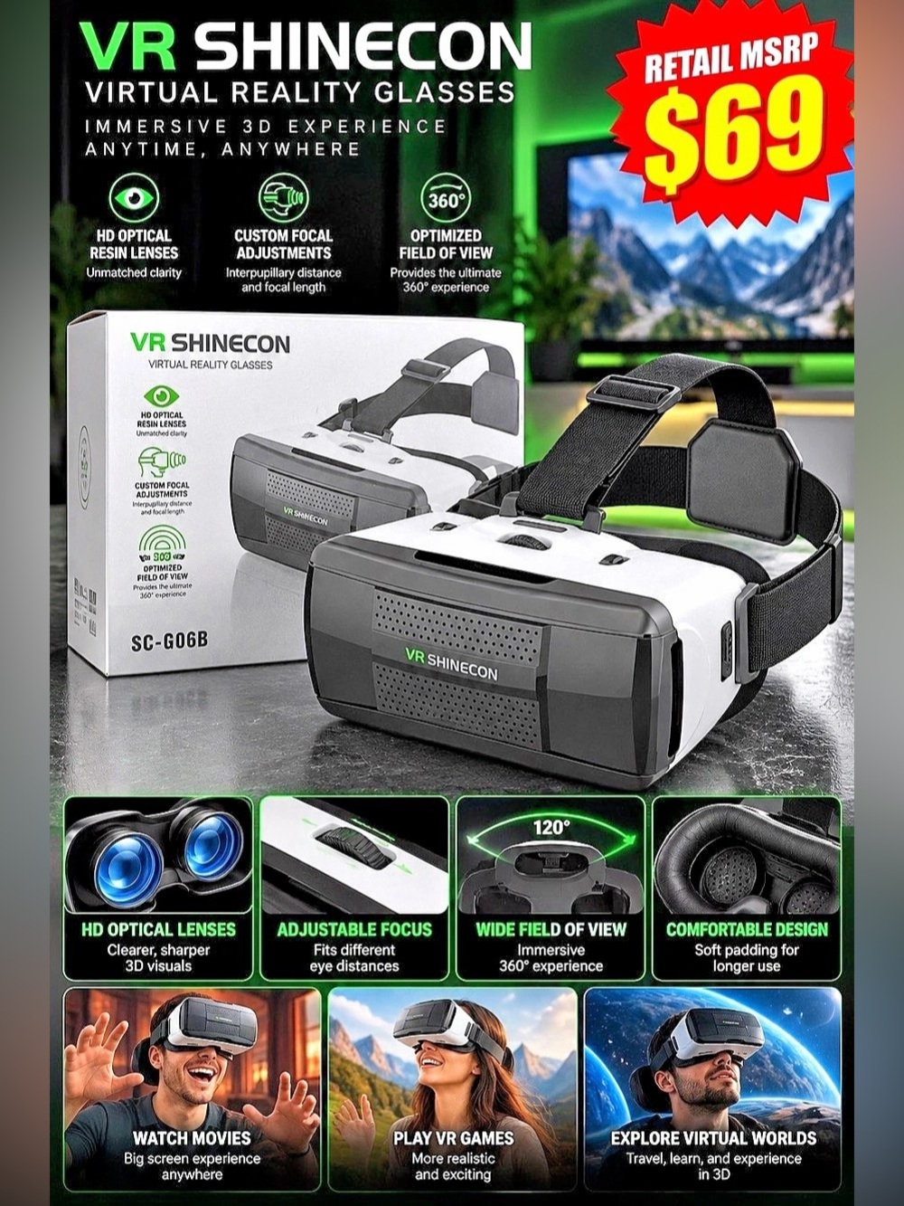VR Shinecon VR Headset